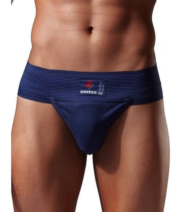 Omtex Tokyo Navy Blue Back Covered Gym Supporter