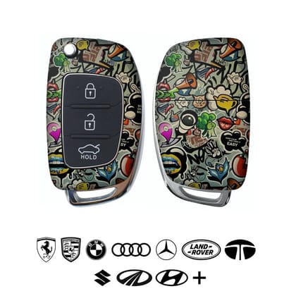 Vocalize Abstract Car Key Skins