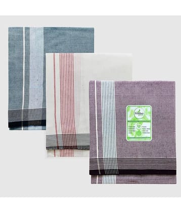 Feather Green - Multicolor Cotton Men's Lungi ( Pack of 3 )