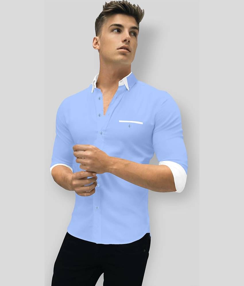 P&V CREATIONS - White Cotton Regular Fit Men's Casual Shirt (Pack of 1 )