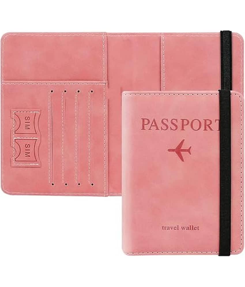 House Of Quirk Passport Holder Leather Pink Passport Holder