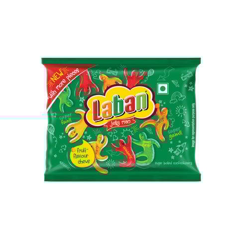 Laban Jelly Man Fruit Flavour Chews Supper Strawberry, 19.5 gm