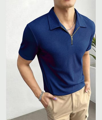 TAZO Pack of 2 Cotton Blend Regular Fit Solid Full Sleeves Men's Polo T Shirt ( Black )