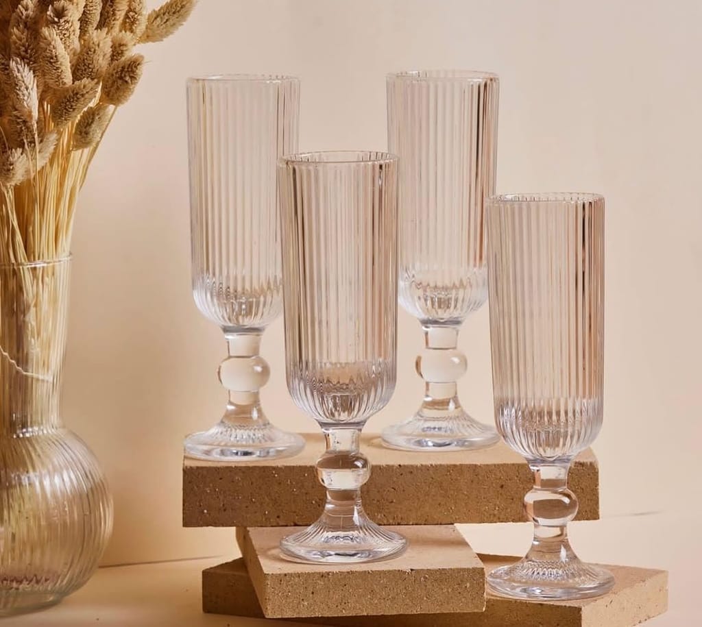 Wine Glasses | 150 ML | Premium, Champagne, Crystal, Vintage, Italian Glass Mug | Perfect for Home, Bar, Casino Party |
