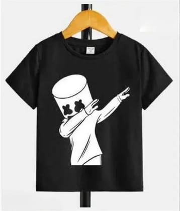 kukke Pack of 1 Boys Cotton T-Shirt ( Black )