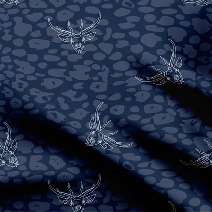 Deer print2-Poly Canvas