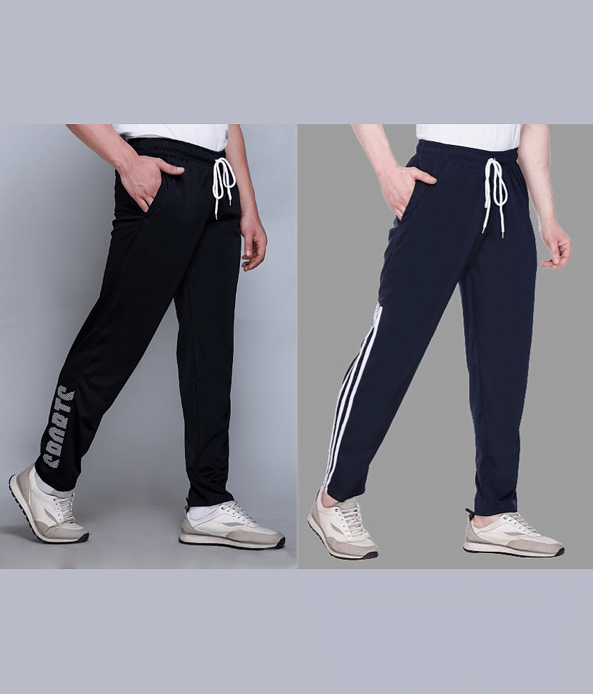 HVBK Multicolor Polyester Men's Trackpants ( Pack of 2 )