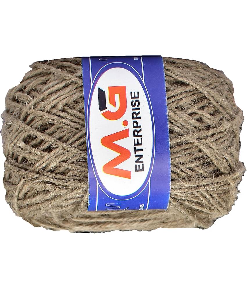 3 Ply/Twisted Macrame Jute Cord/Dori Thread (100 Meters, 3mm) for Macrame DIY, Craft Work,Plant Hanger Ropes etc-N