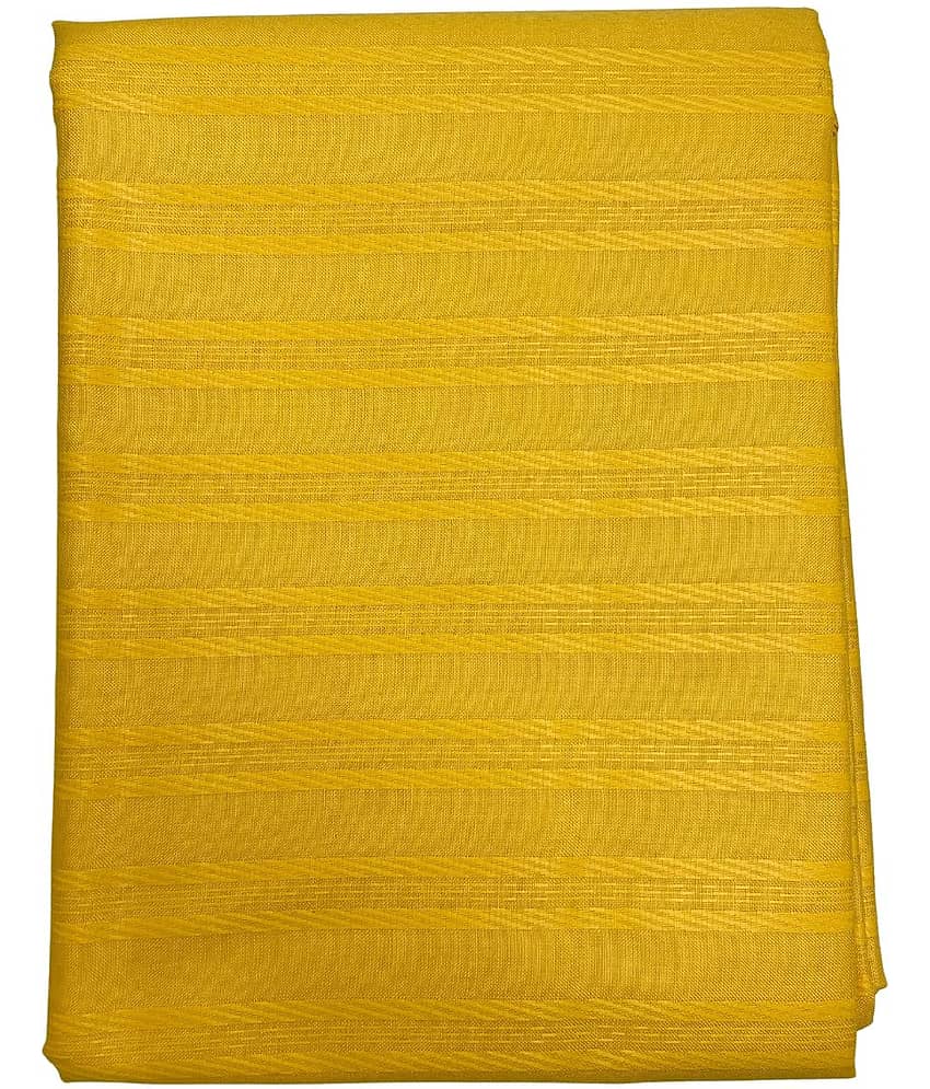 Maharaja Yellow Cotton Blend Men's Unstitched Kurta ( Pack of 1 )