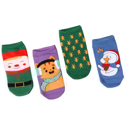 Thela Gaadi Gingerbread and Friends Socks (Pack of 4 Pairs)