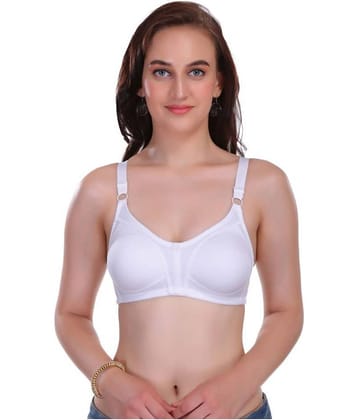 Eve's Beauty Poly Cotton Non Padded Women's Seamless Bra ( White )