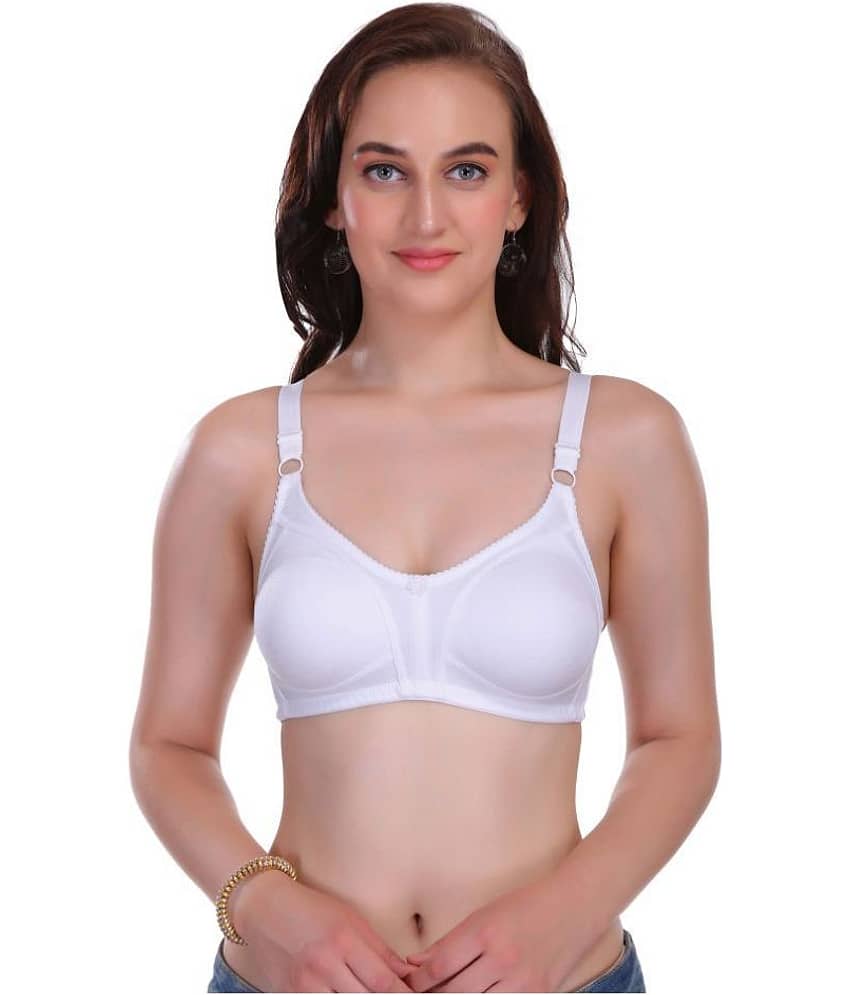 Eve's Beauty Poly Cotton Non Padded Women's Seamless Bra ( White )