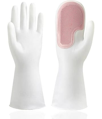 RIVERNEST Multicolor Silicone Free Size Cleaning Gloves ( Pack of 1 )