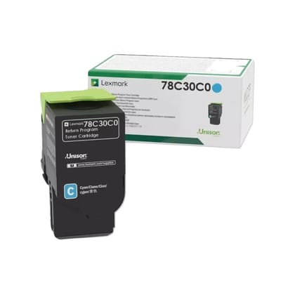 Lexmark 78C30C0 Cyan Toner Cartridge