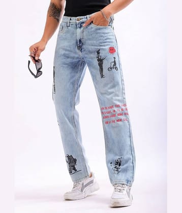 The Indian Garage Co. Straight Faded Men's Jeans - Blue ( Pack of 1 )