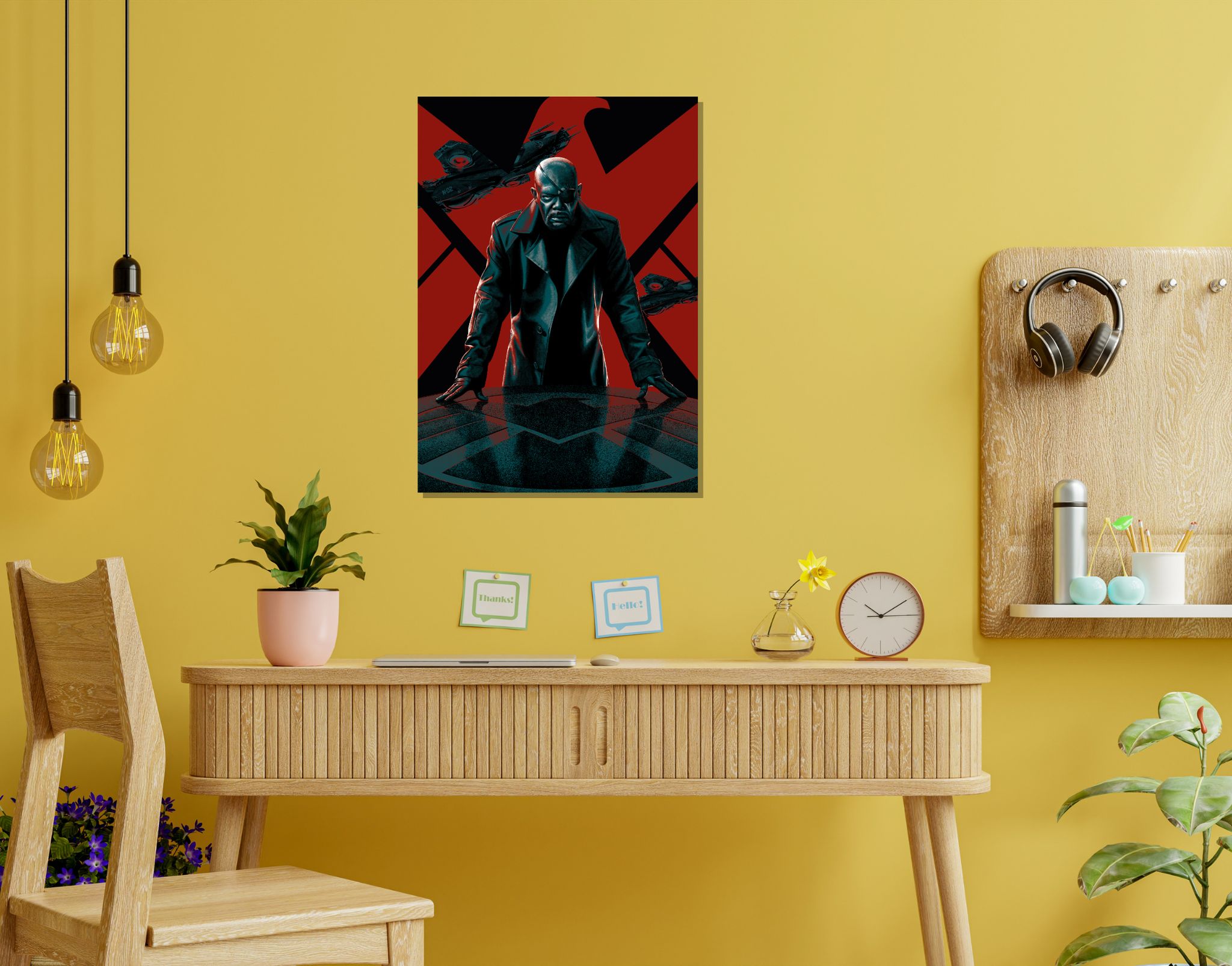 "NICK FURY: AVENGER"- Shiny & Sturdy Metallic Poster  Art That Pops & Sticks (Literally!)-A3