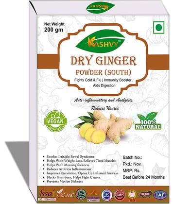 Kashvy Dry Ginger Powder 200 Gm Pack of 1