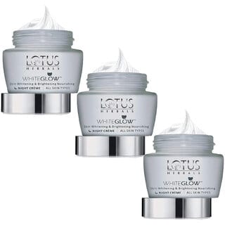 Lotus Herbals Whiteglow Skin Whitening  Brightening Nourishing Night Cream   60G ( Pack Of 3)
