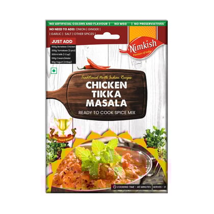 Nimkish Chicken Tikka Masala 50g, Ready to Cook Spice Mix, Quick & Tasty Meals, Make Dry chicken or gravy, Premix