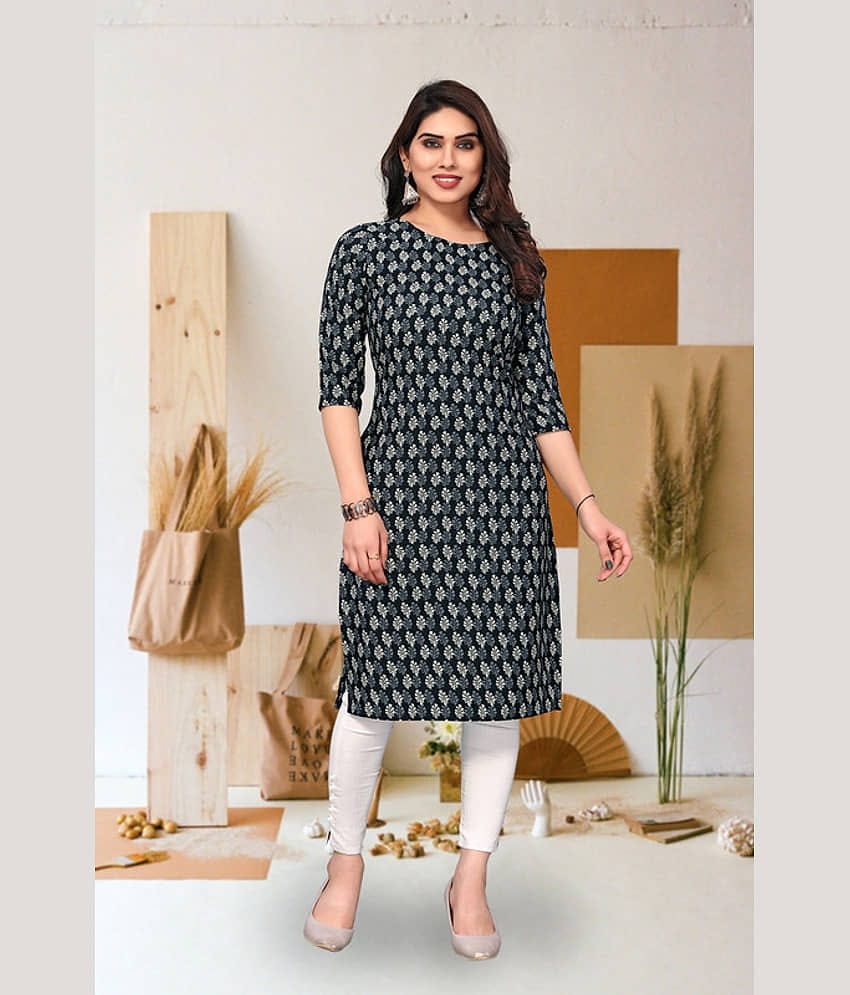 KETAKI FASHION Pack of 1 Crepe Printed Straight Women's Kurti - ( Multicolor )