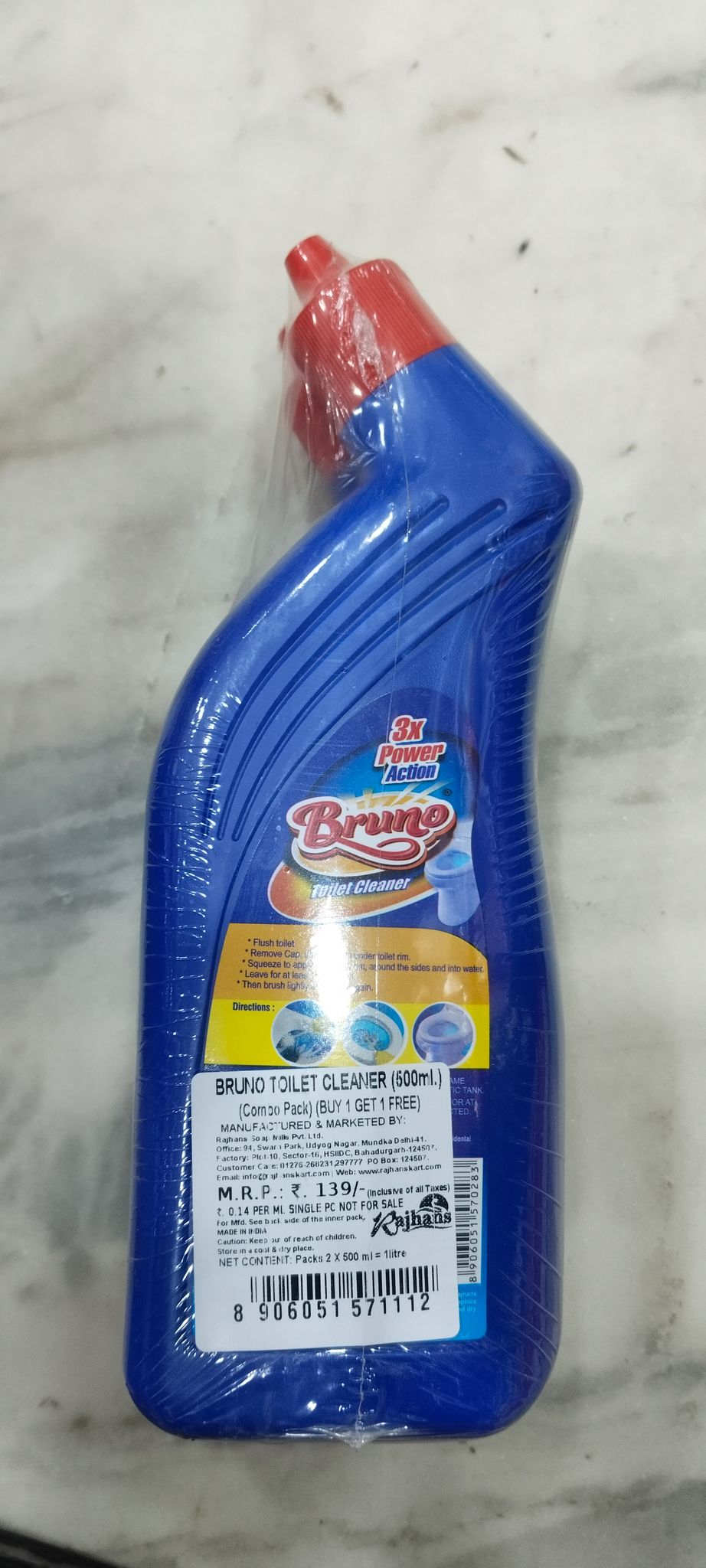 Bruno toilet cleaner 1 +1 free 500 ml