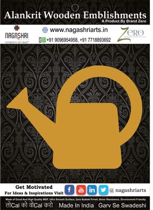 Brand Zero MDF Emblishment Watering Can Design 3 - Select Your Preference Of Size & Thickness