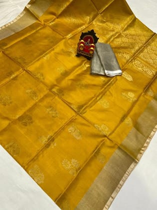 Uppada Pattu Silver Border Rich Pallu Saree