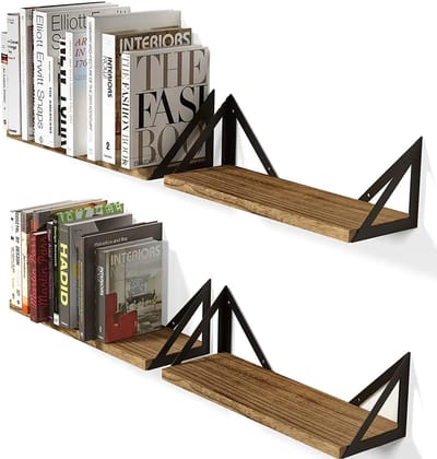 Rustic Floating Shelves Set of 4 Heavy Duty Wood and Metal for Home Office Storage Rustic Floating Shelves Set of 4 Heavy Duty Wood and Metal for Home Office Storage