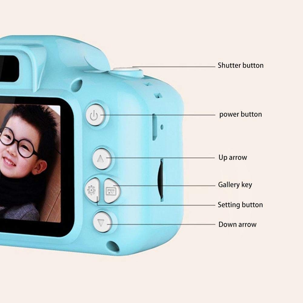 Kids Camera, Children's Digital Camera, Mini Camera for 3-12 Year Old Boys Girls, Small Camera with 2.0 Inch IPS Screen, 1080P HD Video, 32GB Micro SD Card, Shockproof, Birthday Gifts for Kids