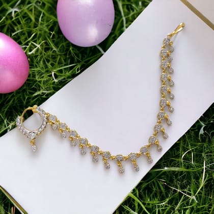 Elegant Square Diamond Nath with String