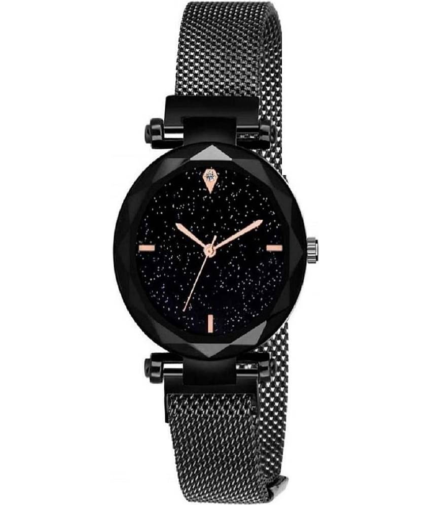 Renaissance Traders - Black Metal Analog Womens Watch