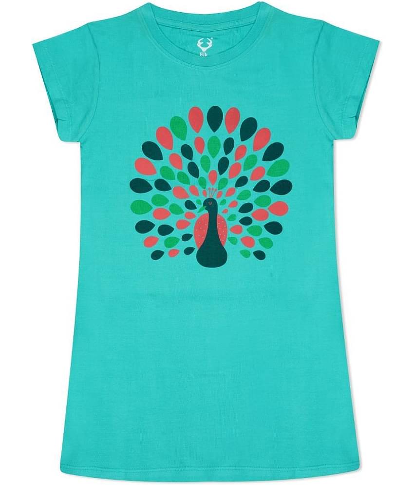 E1K Pack of 1 Girls Cotton T-Shirt ( Green )
