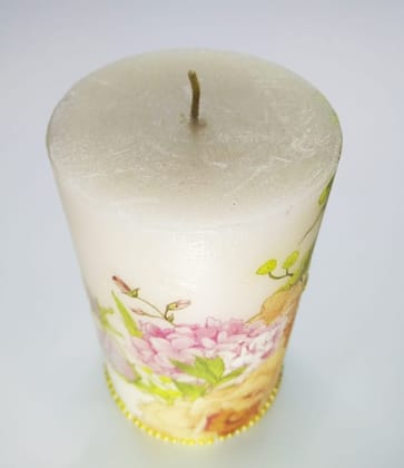 White Pillar Candles unscented 2 by 3 Inches