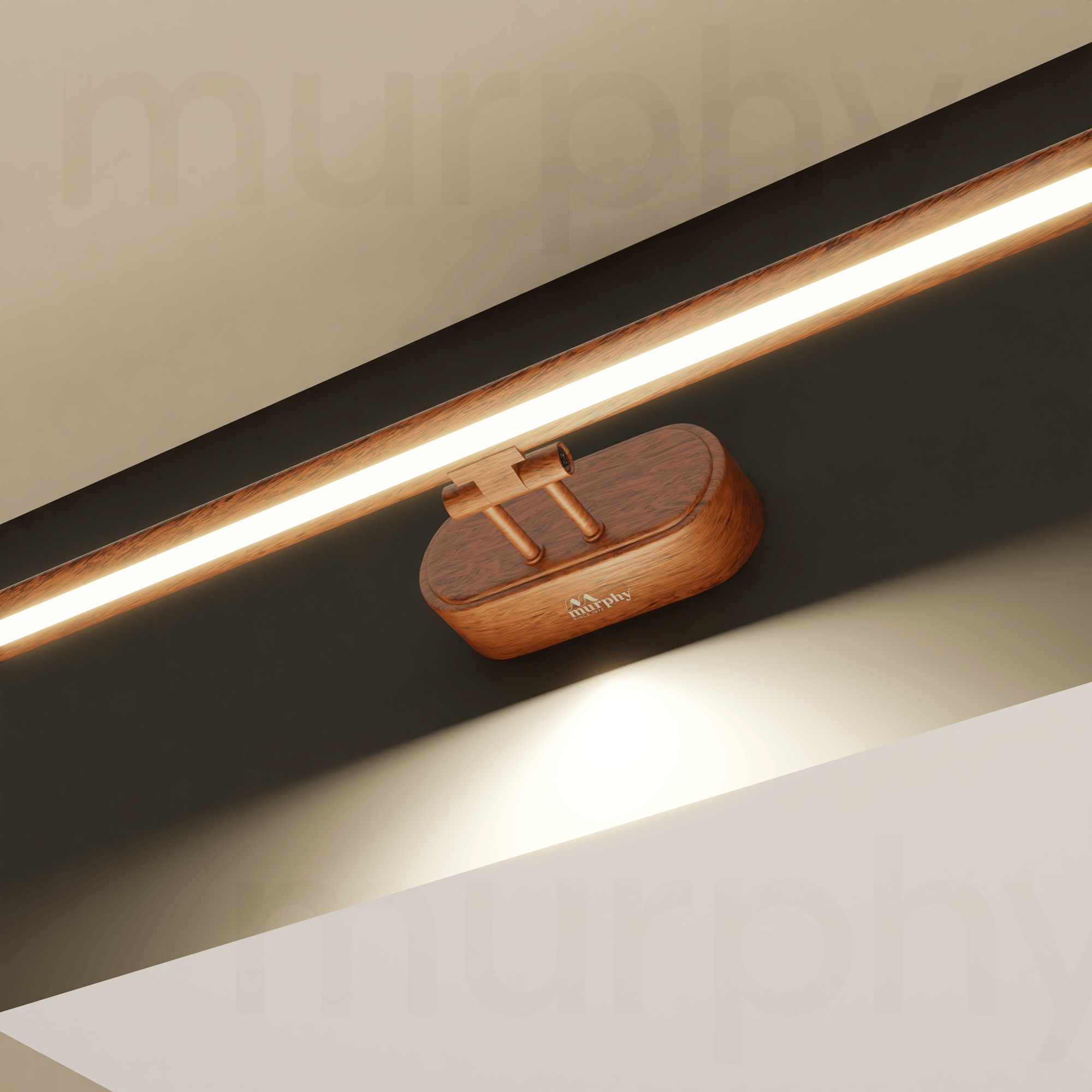 Murphy 12W 3-IN-1 Wooden Finish Mirror Light-CW+WW+NW / Pack of 1