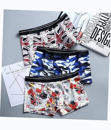 Cavenders Pack of 3 Nylon Trunks For Men's ( Multicolor )