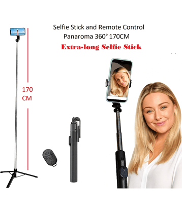 HUG PUPPY Bluetooth Selfie Stick ( Black )