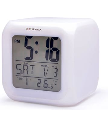 RENMAX Digital Plastic Square Table Clock - Pack of 1