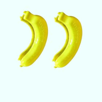 Banana Case for Lunch Box Fun and Durable Plastic Multi-Color, BPA-Free Design for School and Snacks | Perfect for Boys and Girls | Secure Leak-Proof Lid for Freshness Pack of 2.
