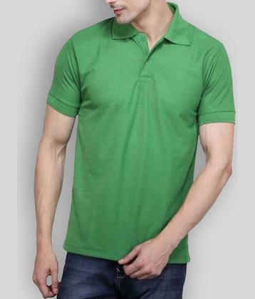 SKYRISE Pack of 1 Cotton Blend Slim Fit Solid Half Sleeves Men's Polo T Shirt ( Green )