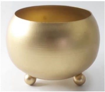 Metal Table Pot (brass finish)