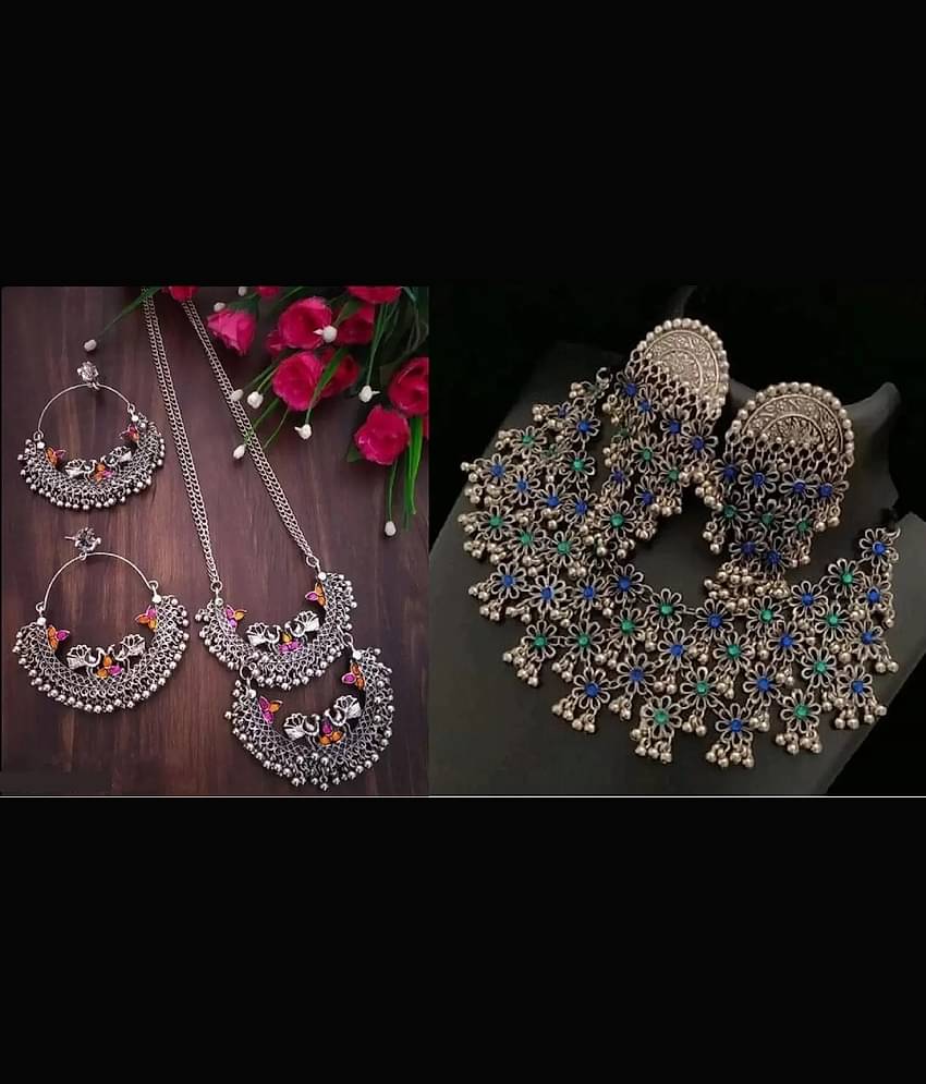 Samridhi DC Silver Alloy Necklace Set ( Pack of 1 )