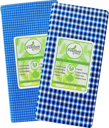 Feather Green Multi Lungi