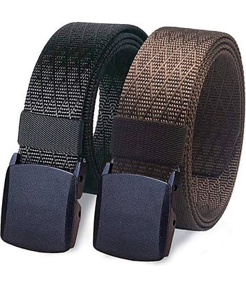 Edifier - Multicolor Nylon Men's Casual Belt ( Pack of 2 )