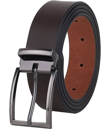 SUNSHOPPING - Brown 100% Leather Men's Formal Belt ( Pack of 1 )
