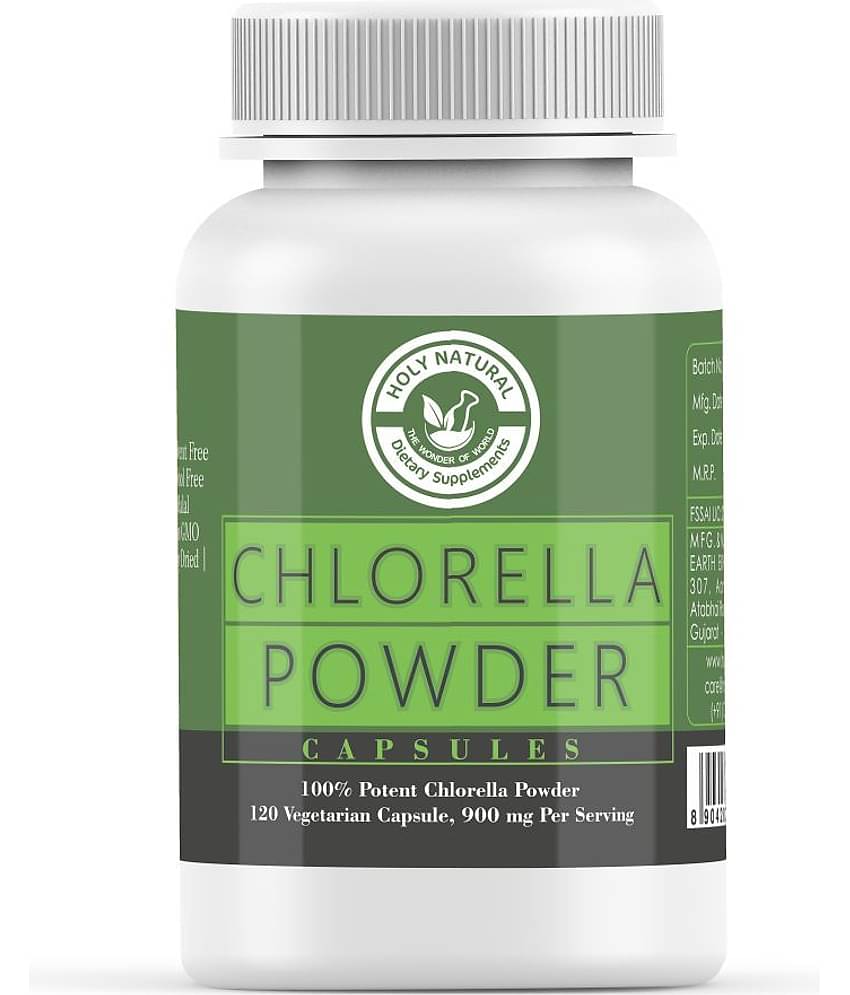 Holy Natural Chlorella  - 120 Veggie Capsule 900 mg Vitamins Capsule
