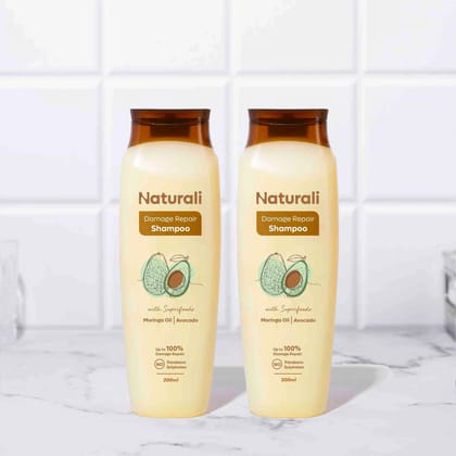Naturali Damage Repair Shampoo (Pack of 2)-200ml x 2