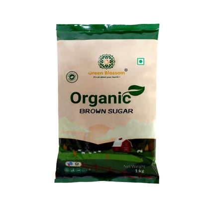 Organic Brown Sugar - 500g I Green Blossom (Weight - 500g) by green blossom agritech ventures private limited