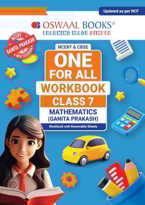 Oswaal NCERT AND CBSE One For All WORKBOOK MATHEMATICS GANITA PRAKASH FOR CLASS 7 2025 EDITION WITH LATEST SYLLABUS [Paperback] oswaal