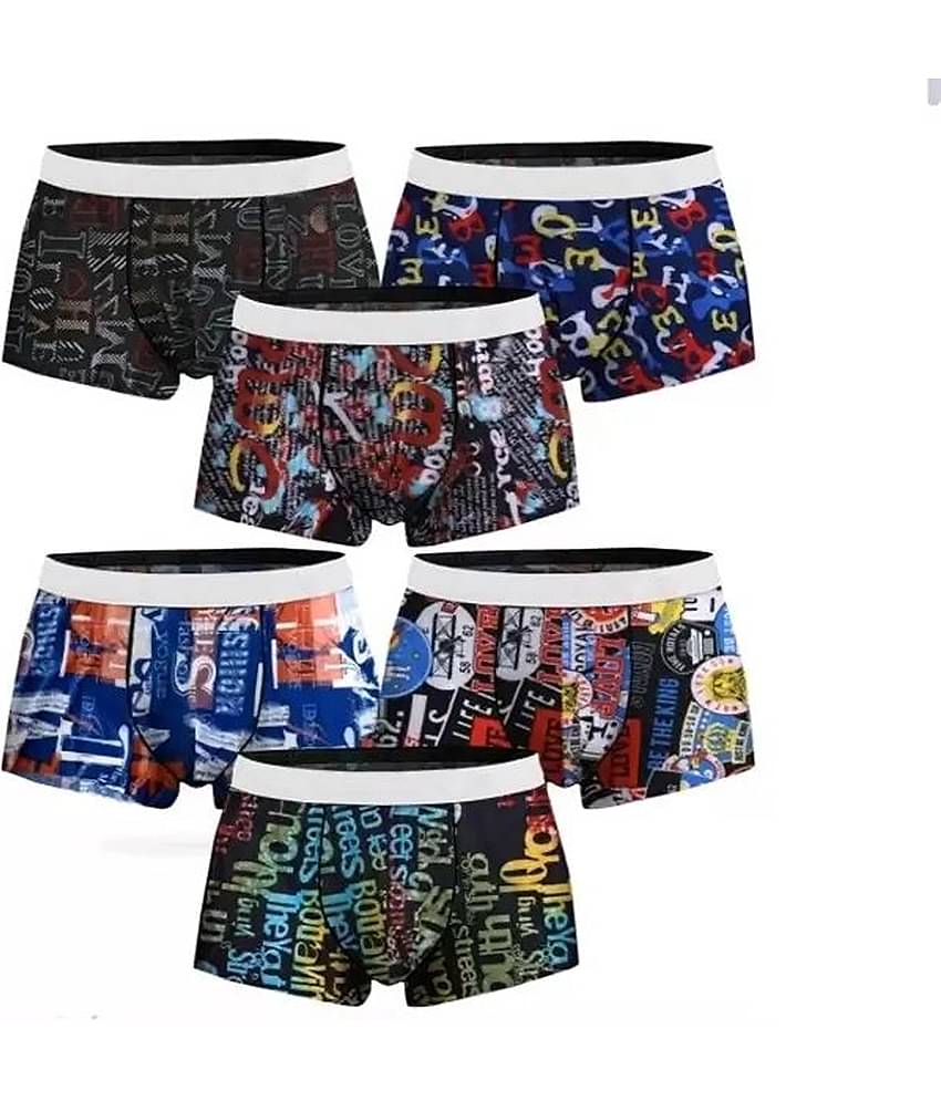 Cavenders Pack of 5 Nylon Trunks For Men's ( Multicolor )