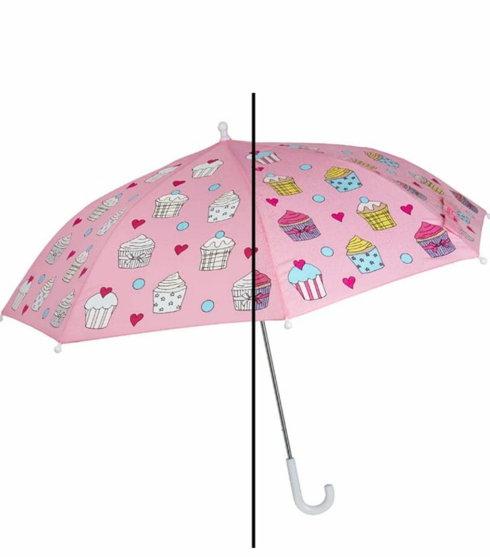 Color Changing Umbrella for Kids Magic Umbrella for Kids (Pink Cupcake)